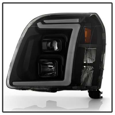 GMC Yukon XL 2007-2014 Black Smoked Projector Headlights LED DRL S2