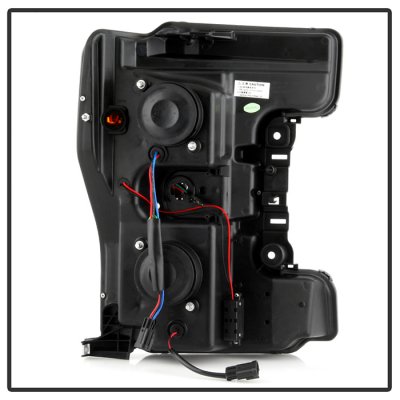 Ford F550 Super Duty 2017-2019 Black Projector Headlights LED DRL Signals S2