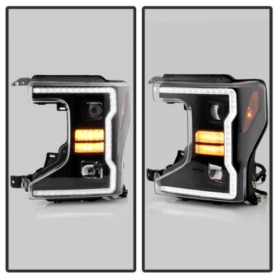 Ford F450 Super Duty 2020-2022 Black Projector Headlights LED DRL Signals