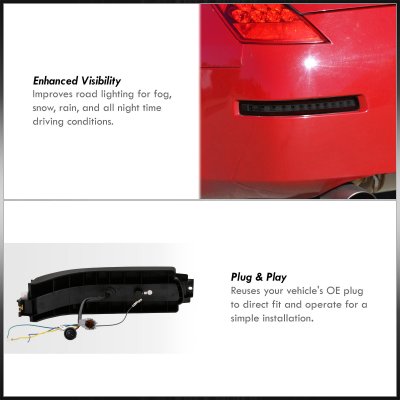 Nissan 350Z 2003-2009 Smoked Full LED Brake Lights Sequential Signals