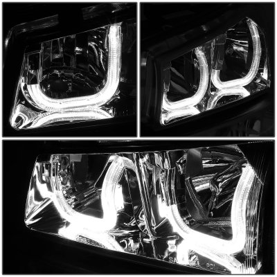 Chevy Silverado 3500 2003-2006 LED DRL Headlights Set N3