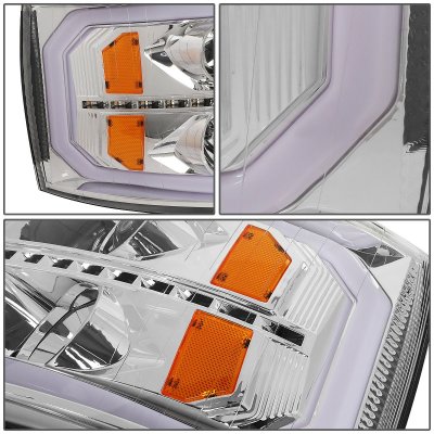 Chevy Silverado 3500HD 2007-2014 Projector Headlights LED DRL Signals N3