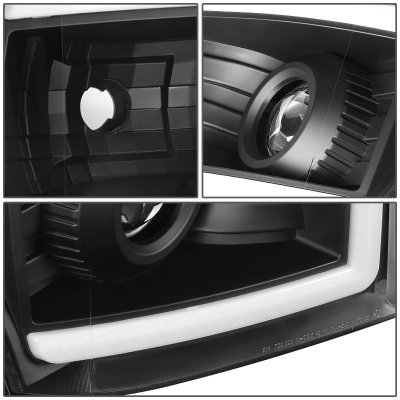 Ford F550 Super Duty 2011-2016 Black Projector Headlights LED DRL N3
