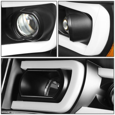 Dodge Ram 2500 2006-2009 Black Projector Headlights LED DRL Signals N2