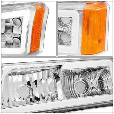 Chevy Avalanche 2003-2006 LED DRL Headlights Bumper Lights N2