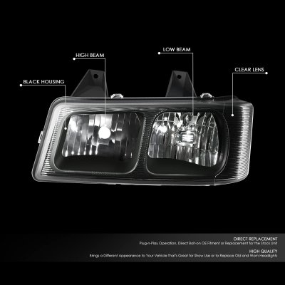 GMC Savana Van 2003-2023 Black Headlights