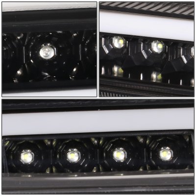 Chevy Silverado 2007-2013 Black Clear LED Third Brake Light Sequential N5
