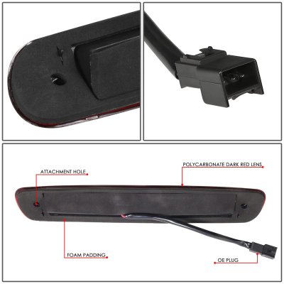 Chevy Silverado 3500HD 2007-2014 Tinted LED Third Brake Light Sequential N5