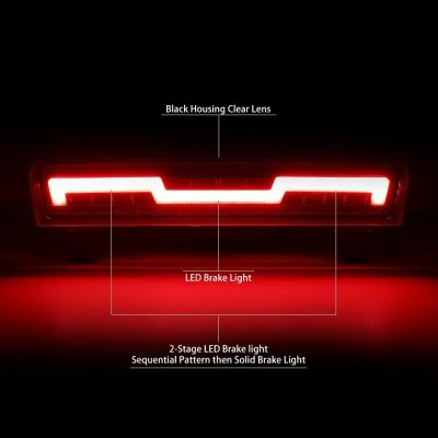 GMC Yukon XL 2000-2006 Black LED Third Brake Light Sequential N5