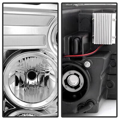 Dodge Ram 3500 2010-2018 Clear Halo Projector Headlights with LED DRL