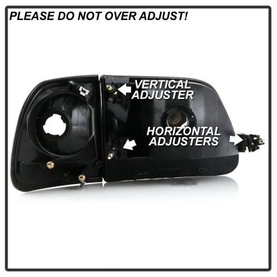 Ford Expedition 1997-2002 Black Harley Headlights Set