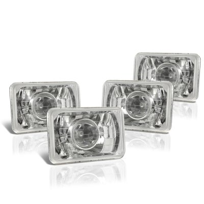 GMC Truck 1981-1987 4 Inch Sealed Beam Projector Headlight Conversion Low and High Beams