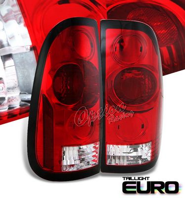 Ford F150 1997-2003 Red and Clear Tail Lights