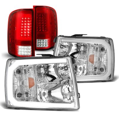 Chevy Silverado 2007-2013 DRL Headlights Full LED Tail Lights