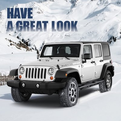 Jeep Wrangler JK 4-Door 2007-2018 Rock Sliders Nerf Bars