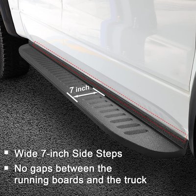 GMC Sierra Denali Crew Cab 2007-2013 Black Running Boards 7 Inches