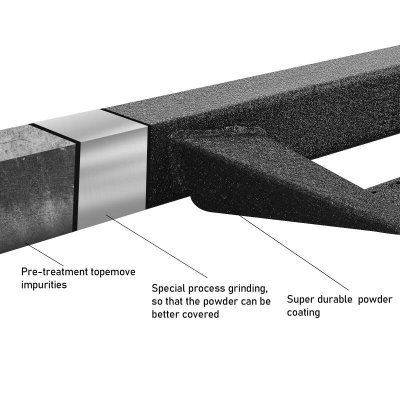 Chevy Silverado 2500HD Double Cab 2015-2019 Black Nerf Bars