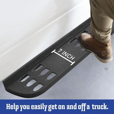 Ford F150 SuperCrew 2021-2026 Black Nerf Bars 7 Inch