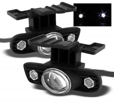 Chevy Silverado 1999-2002 Clear Projector Fog Lights with LED