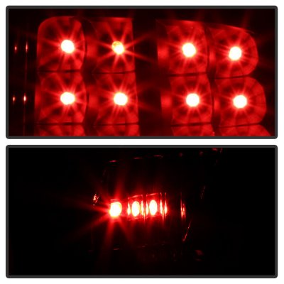 Toyota Tundra 2007-2013 Black and Clear LED Tail Lights