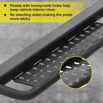 Chevy Silverado 1500 Crew Cab 2019-2026 Black Nerf Bars