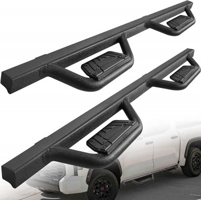 GMC Sierra Denali Crew Cab 2019-2025 Black Nerf Bars