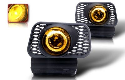 Chevy Silverado 2003-2006 Yellow Halo Projector Fog Lights