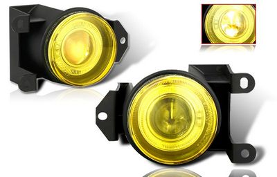 GMC Sierra Denali 2002-2006 Yellow Halo Projector Fog Lights