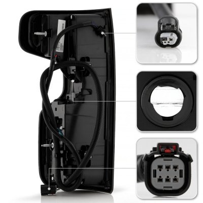 Chevy Silverado 3500HD 2020-2023 Black LED Tail Lights