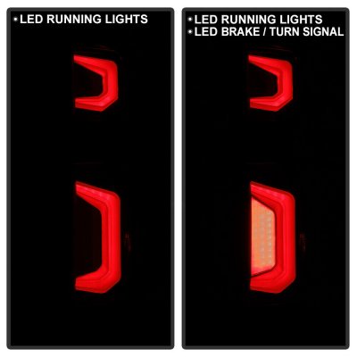 Chevy Silverado 3500HD 2020-2023 Black LED Tail Lights