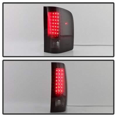 Chevy Silverado 3500HD 2007-2014 Black Smoked LED Tail Lights