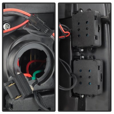 Chevy Silverado 3500HD 2007-2014 Black Smoked LED Tail Lights