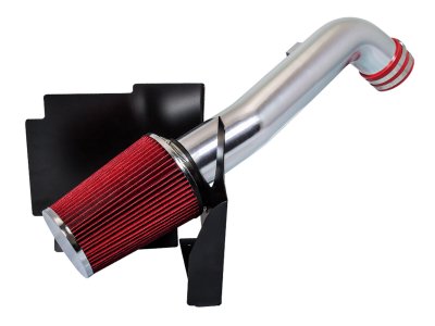 2004 GMC Sierra 2500HD V8 Diesel Cold Air Intake with Heat Shield and Red Filter