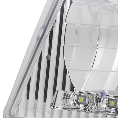 Ford Econoline Van 1992-2007 Headlights LED DRL and Corner Lights