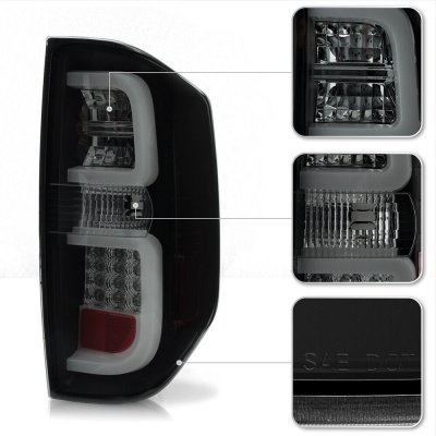 Toyota Tundra 2014-2021 Black Smoked LED Tail Lights