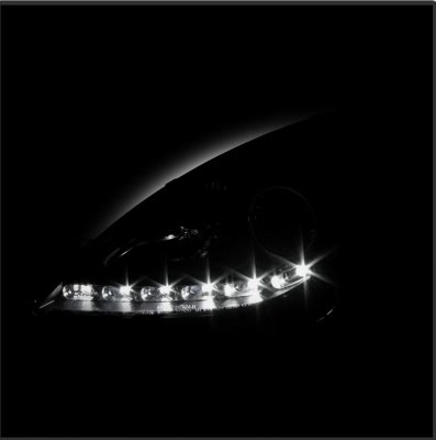 Mercedes Benz SLK 2005-2011 Black Projector Headlights with LED