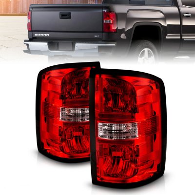 GMC Sierra 2500HD 2015-2018 Red Tail Lights
