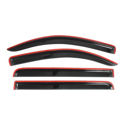 WellVisors Side Window Visors For Toyota Tundra Crew Max 2007-2021 – Clip-On Smoke Deflectors