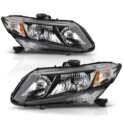 Honda Civic 2012-2015 Black Euro Headlights