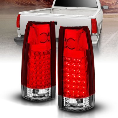 Chevy 3500 Pickup 1988-1998 LED Tail Lights Red and Clear