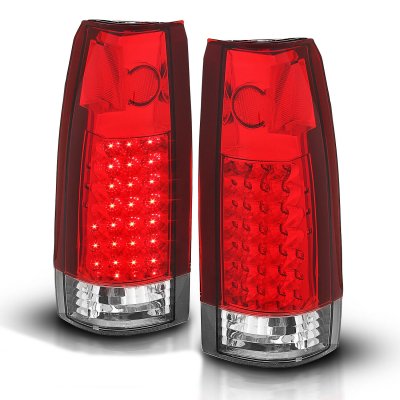 GMC Sierra 1988-1998 LED Tail Lights Red and Clear