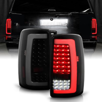 GMC Yukon XL 2000-2006 Black Smoked LED Tail Lights