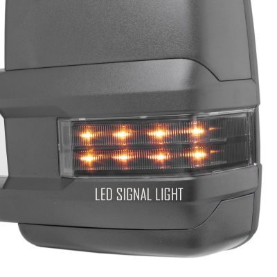 Toyota Tundra 2007-2013 Smoked LED Signal Towing Mirrors Power Heated