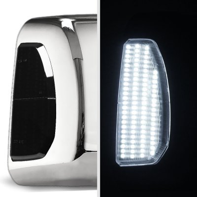 Toyota Tundra 2007-2013 Chrome Towing Mirrors Smoked Switchback LED Sequential Signal