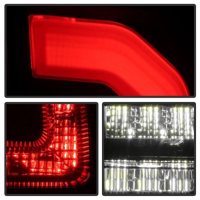 Chevy Suburban 1992-1999 Black Smoked LED Tail Lights