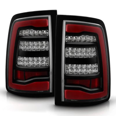Dodge Ram 3500 2013-2018 Black Full LED Tail Lights