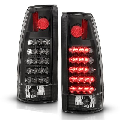 Chevy 1500 Pickup 1988-1998 Black LED Tail Lights