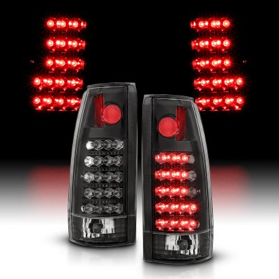 Chevy 1500 Pickup 1988-1998 Black LED Tail Lights