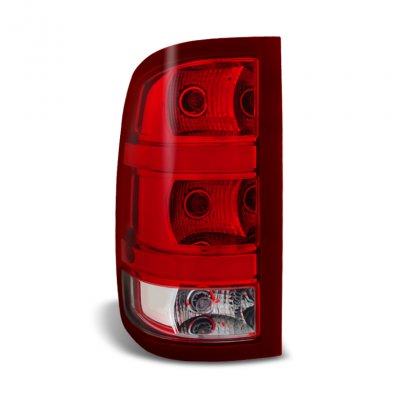 GMC Sierra 2007-2013 Red and Clear LED Tail Lights