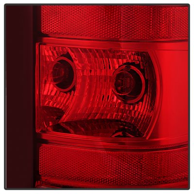 GMC Sierra 2007-2013 Red and Clear LED Tail Lights